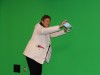 Kit Langenbacher Pull demonstrating flying on the Green Screen