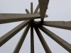 Looking skyward through the teepee