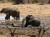 Mom and baby having mud therapy
