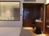 Bathroom area has electronic blinds
