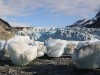 Walked through huge ice chunks