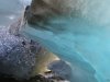 The ice chunks were glowing
