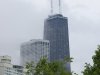 Skyline view with fog