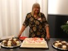 Sue Beckner Mayes is a great cake cutter