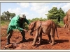 Kithaka getting mud put on him