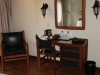 Great desk area with lots of charging outlets
