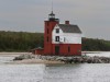 Passing Round Island lighthouse