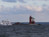 Star Line ferry passing Round Island lighthouse