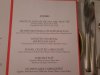 Typical dinner menu