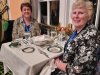 Gail and Laurena happy to sit after all the walking and enjoy dinner