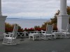 But there is a beautiful view of the Mackinac Bridge