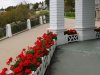 Geraniums are a theme at the Grand Hotel