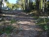 And to get to the memorial, down a steep and sliding rock path