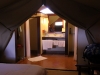 Bathroom inside tent