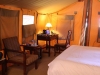 Great desk area with wi fi in the tent