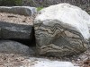 Gneiss rock at Jenny Lake